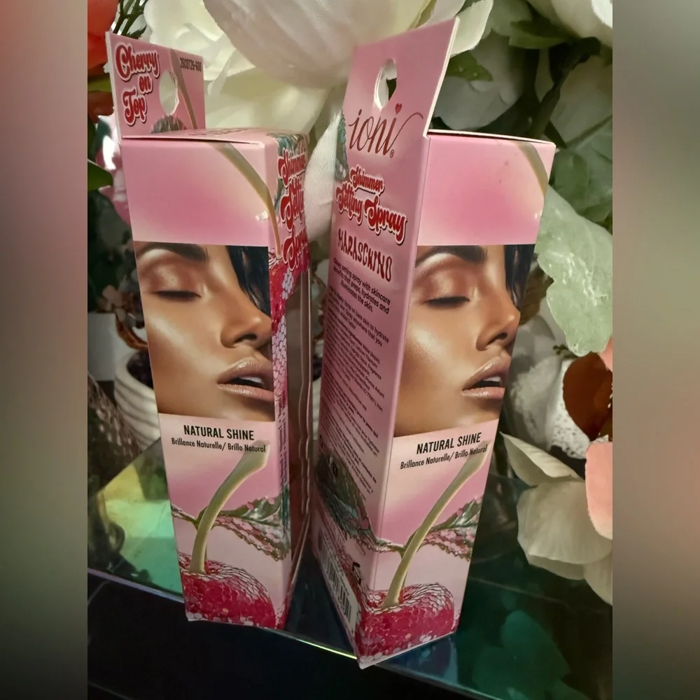 🆕🍒 IONI LIMITED EDITION CHERRY ON TOP SHIMMER SETTING SPRAY SET OF 2. BRAND NEW